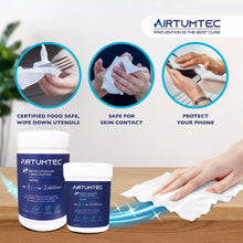 Load image into Gallery viewer, AirTumTec Long-Lasting Self Disinfecting Wipes Tub (80 Sheets)
