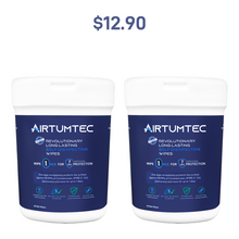 Load image into Gallery viewer, AirTumTec Long-Lasting Self Disinfecting Wipes Handy Packs (40 Sheets)
