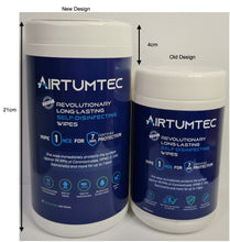 Load image into Gallery viewer, AirTumTec Long-Lasting Self Disinfecting Wipes Tub (80 Sheets)
