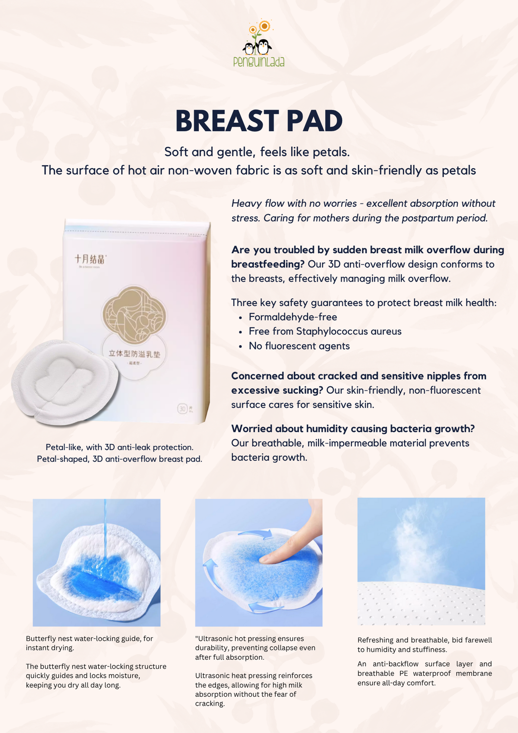 TEN-M Journey Disposable Breast Pads (8/30 sheets)