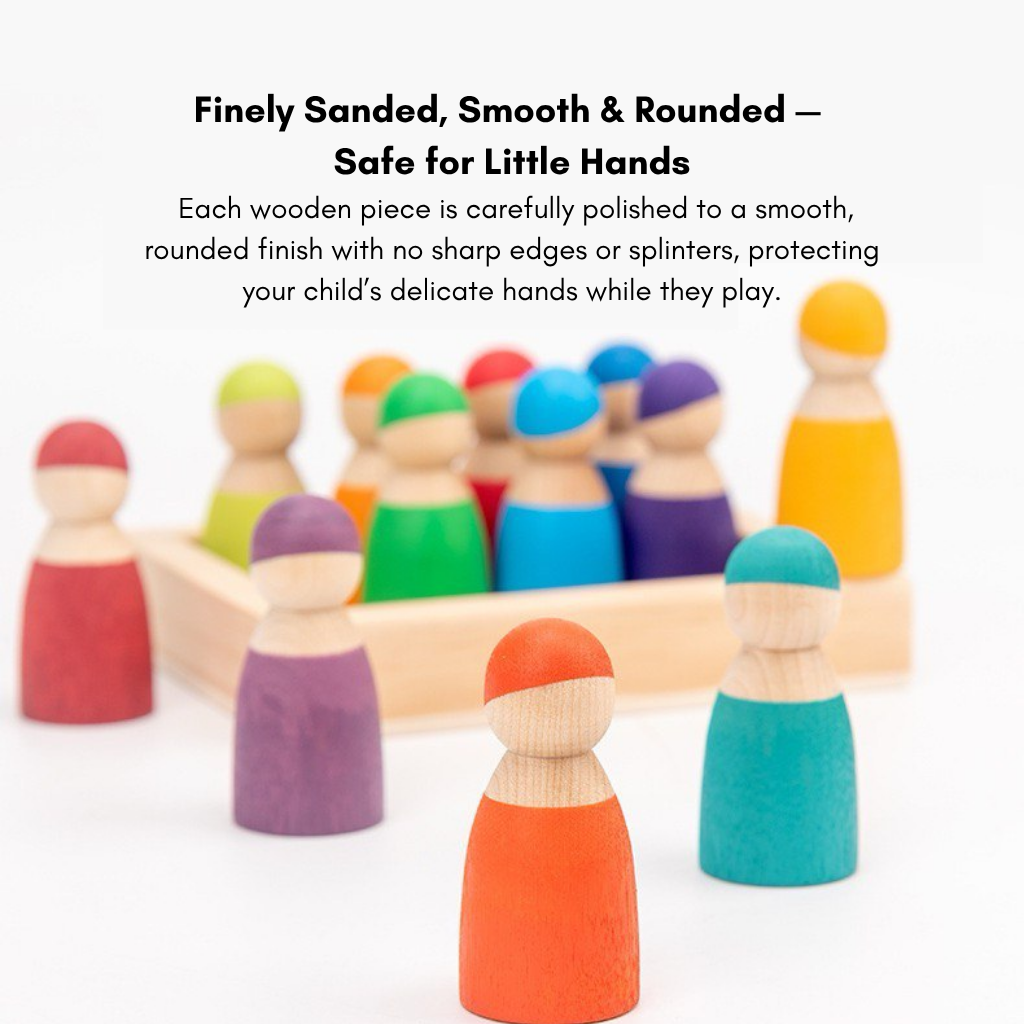 12pcs Rainbow Mini Man