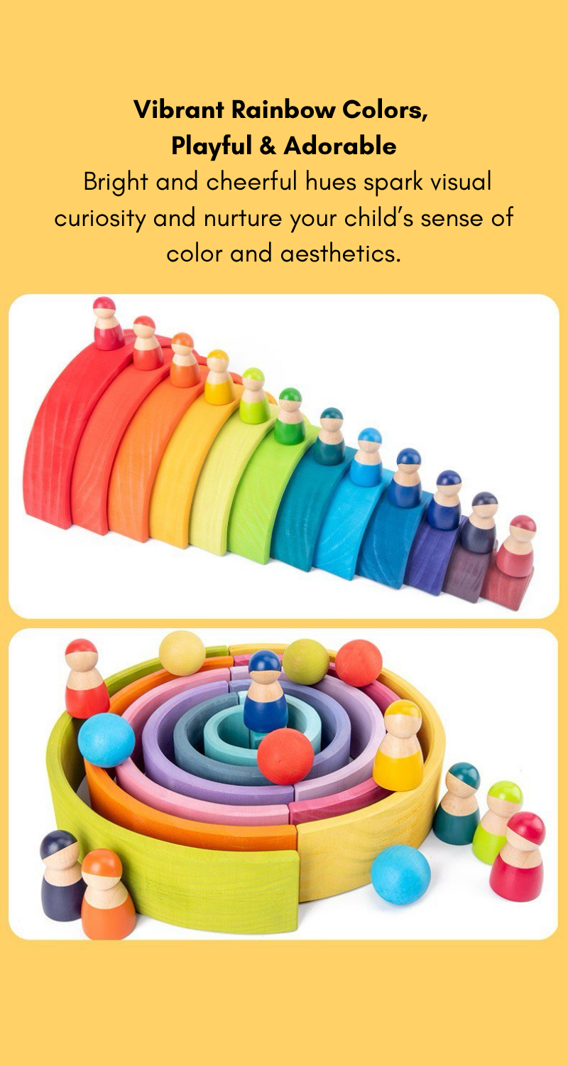 12pcs Rainbow Mini Man