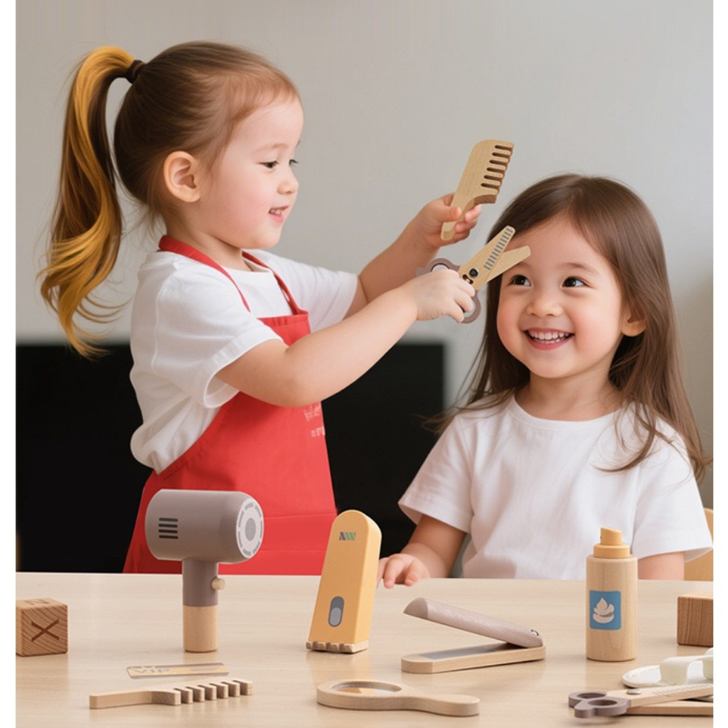 Wooden Hairdresser Playset
