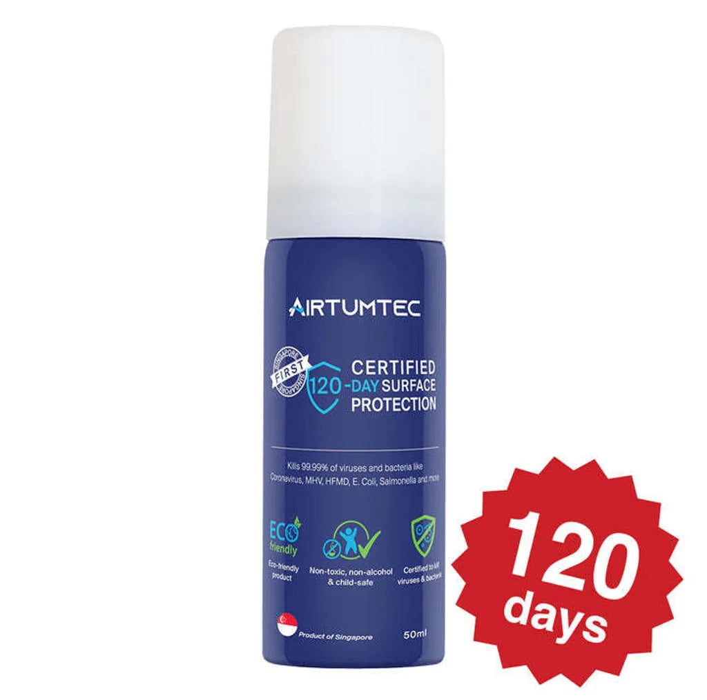 AirTumTec 120 days Self-Disinfecting Antimicrobial Spray 50ml - Pocket Friendly!
