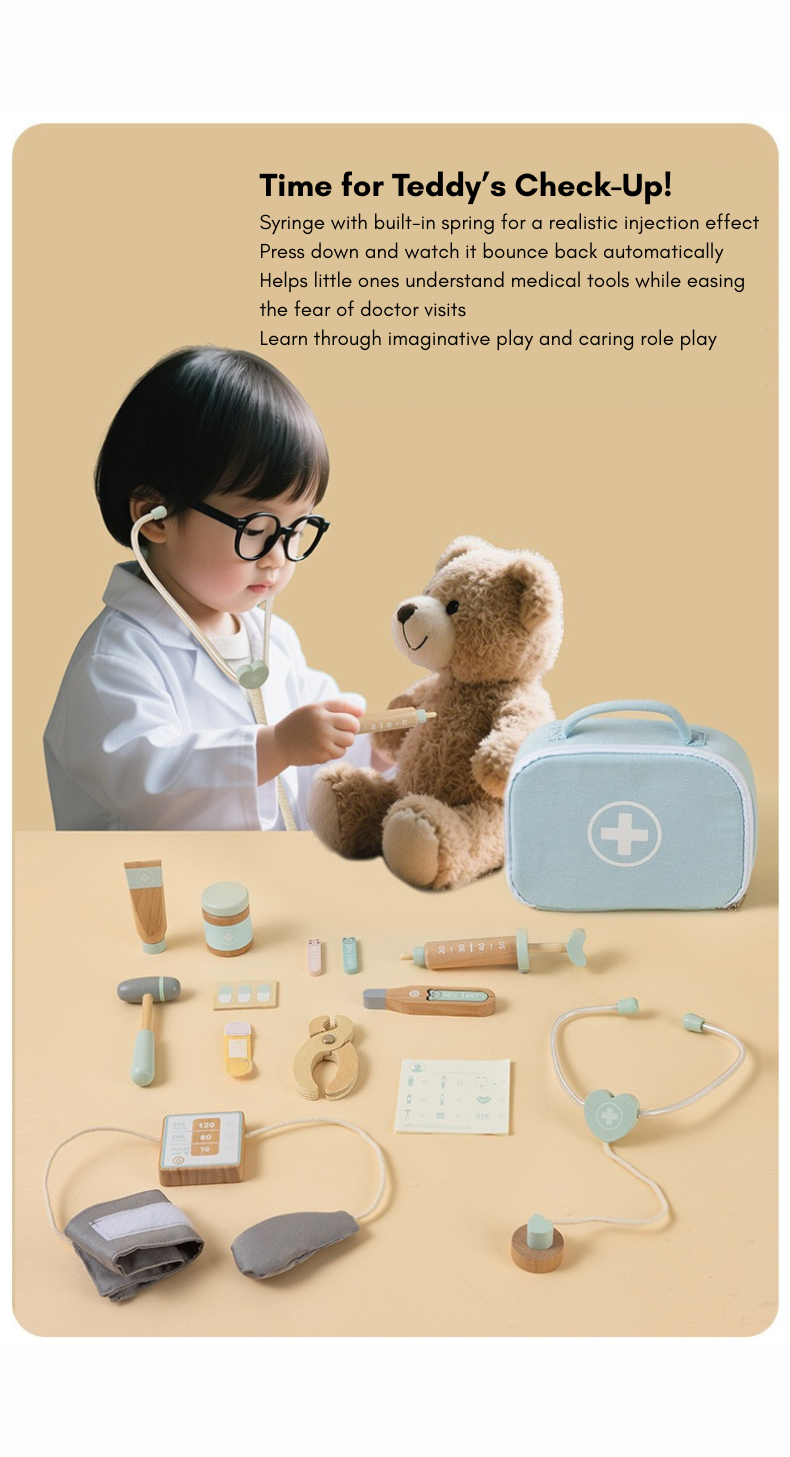 🩺Wooden Doctor’s Kit Playset
