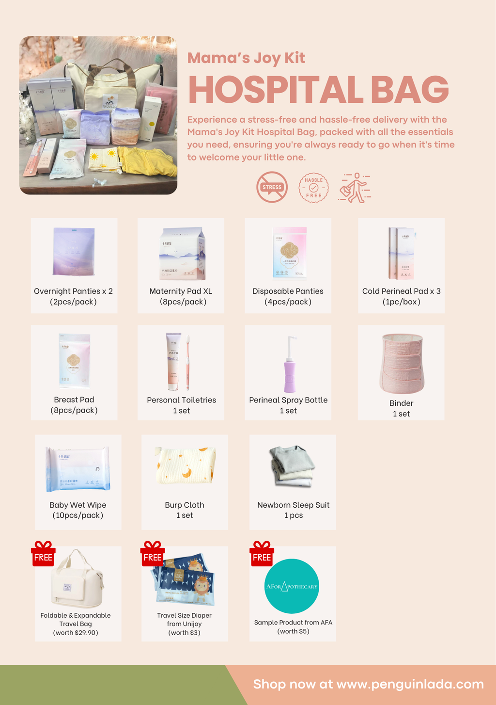 Mama’s Joy Kit — Your Hospital Bag, Handled!
