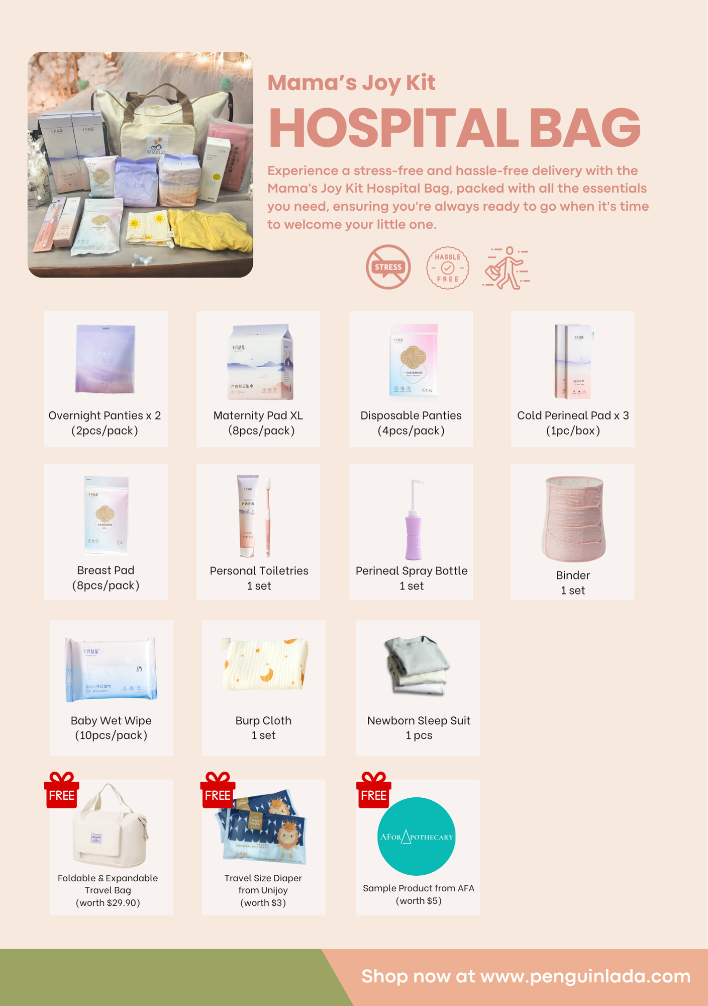 Mama’s Joy Kit — Your Hospital Bag, Handled!
