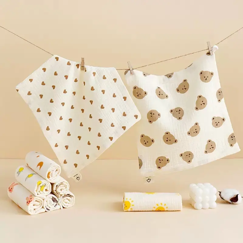 Baby Square Cloth - 100% cotton for feeding or showering - 25cm x25cm