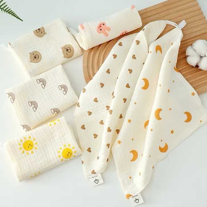 Baby Square Cloth - 100% cotton for feeding or showering - 25cm x25cm