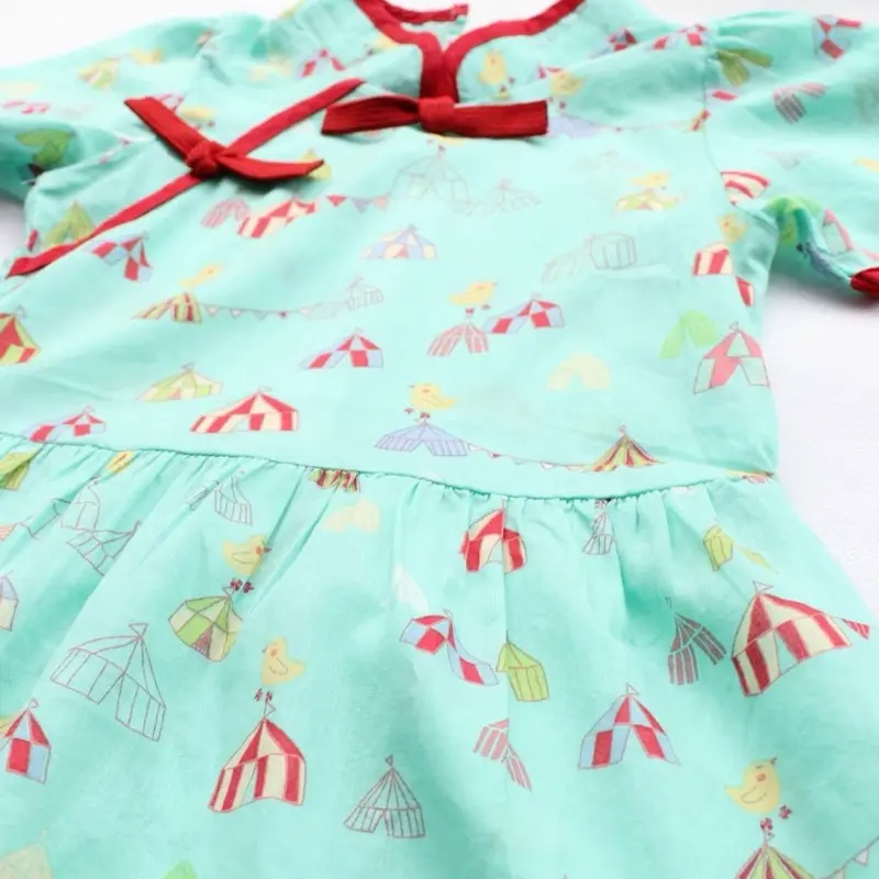 Circus Cheongsam  - 100% organic cotton