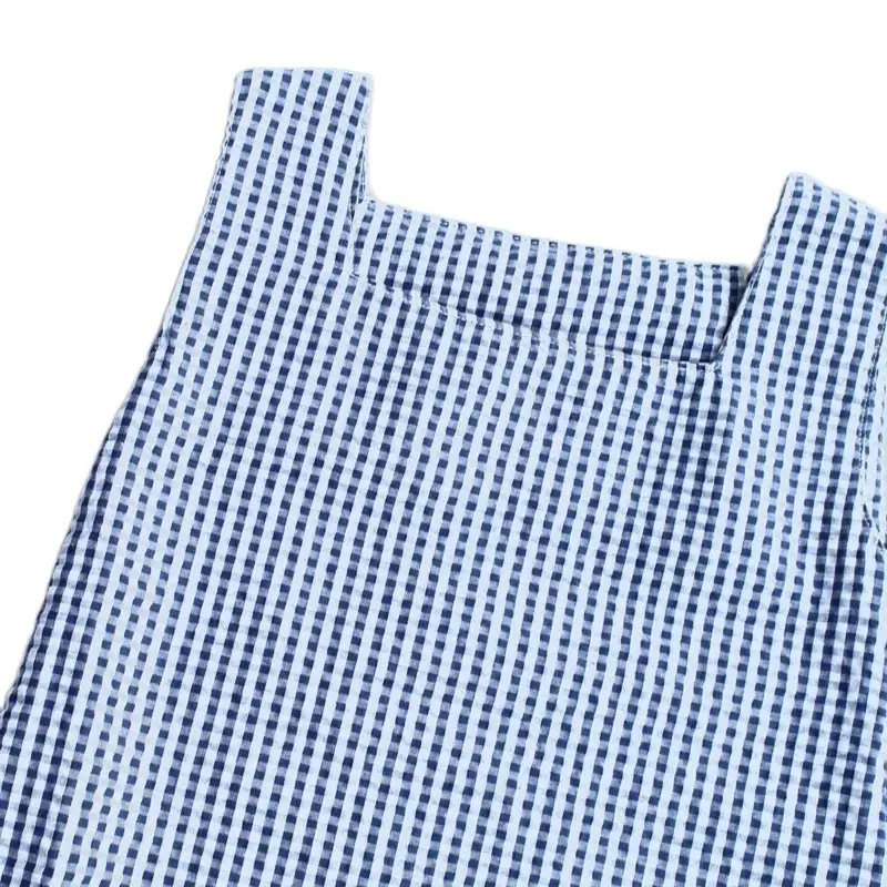 Blue Checked Dress  - 100% organic cotton - for GIRLS