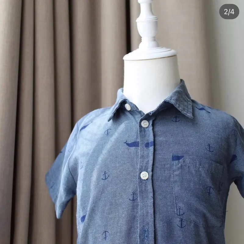 Ocean Whale Top - 100% organic cotton - for boys