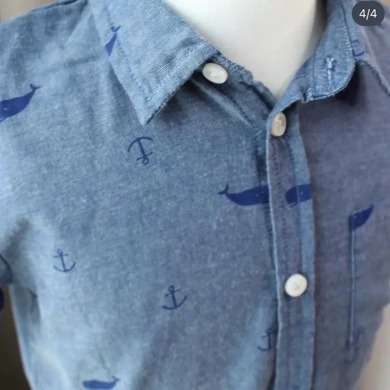 Ocean Whale Top - 100% organic cotton - for boys