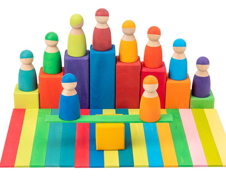 12pcs Rainbow Mini Man