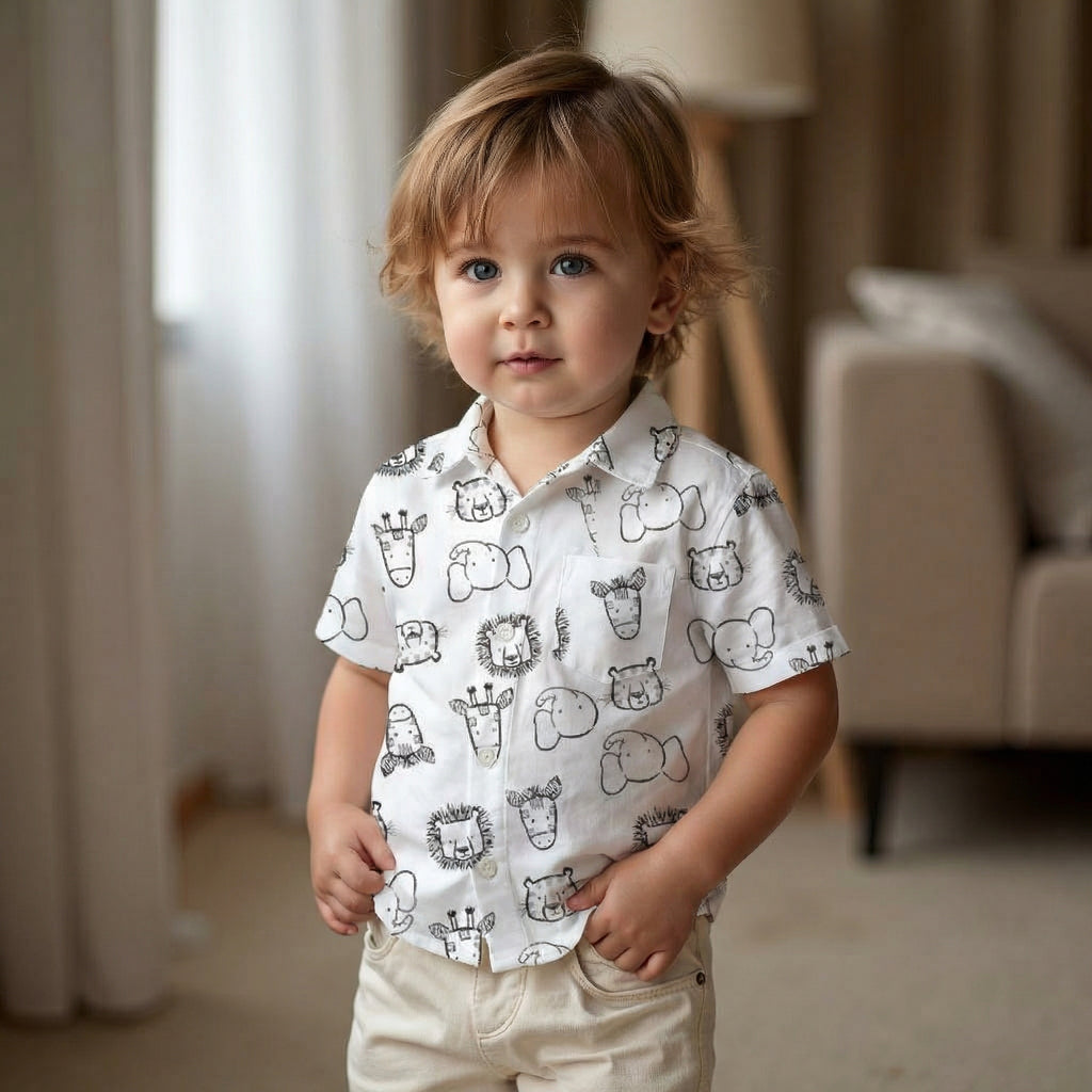 Safari Monochrome - 100% organic cotton - for boys